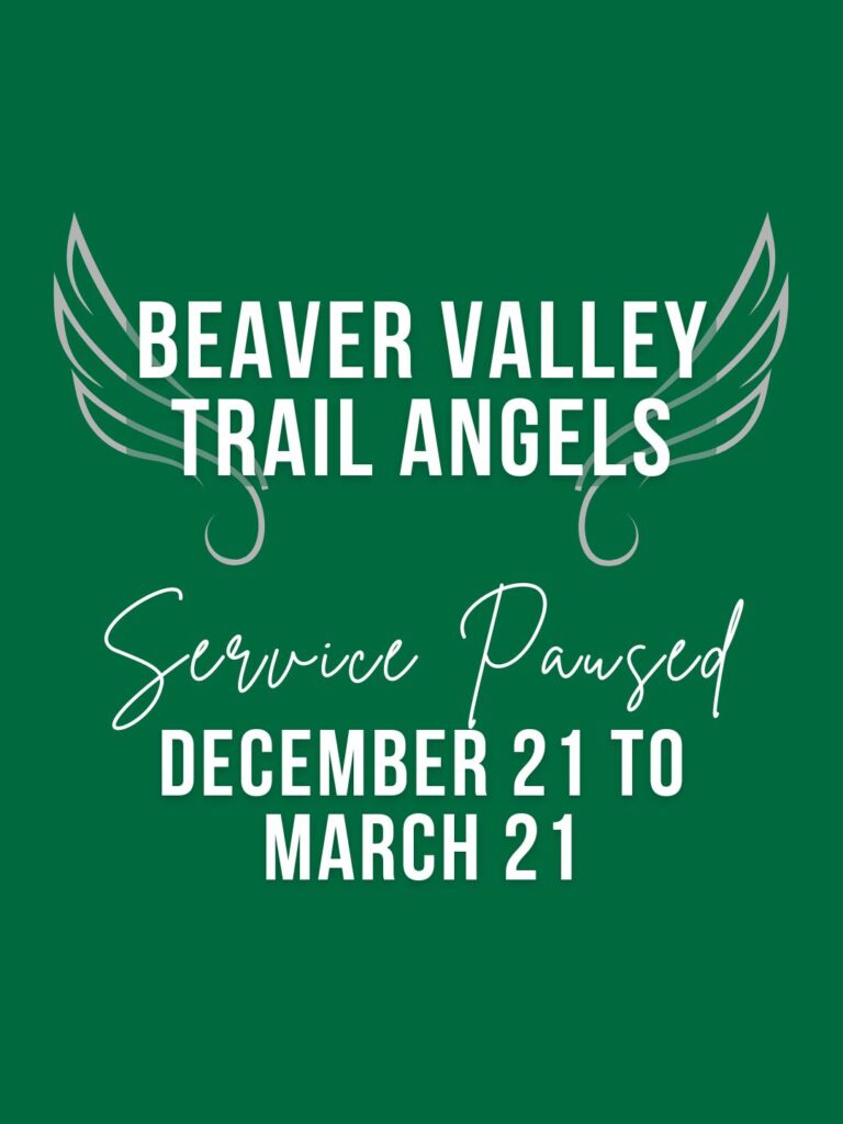 Beaver Valley Trail Angels Service paused from December 21 to March 21